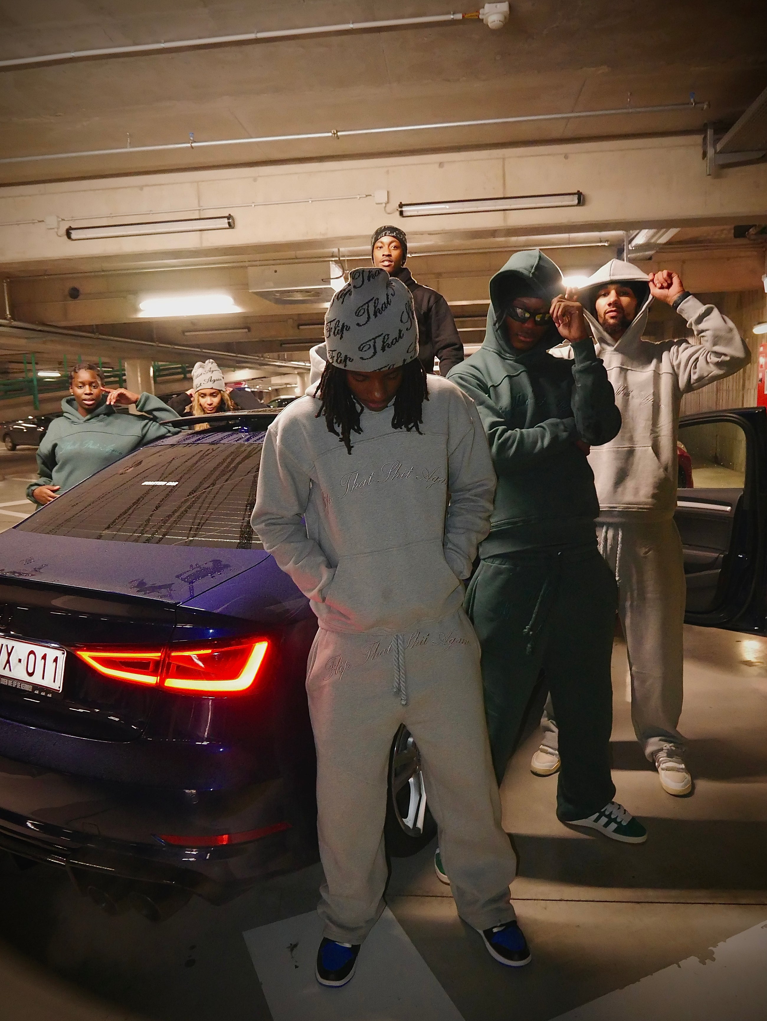 "Flip That Shit Again." Muts - Grijs