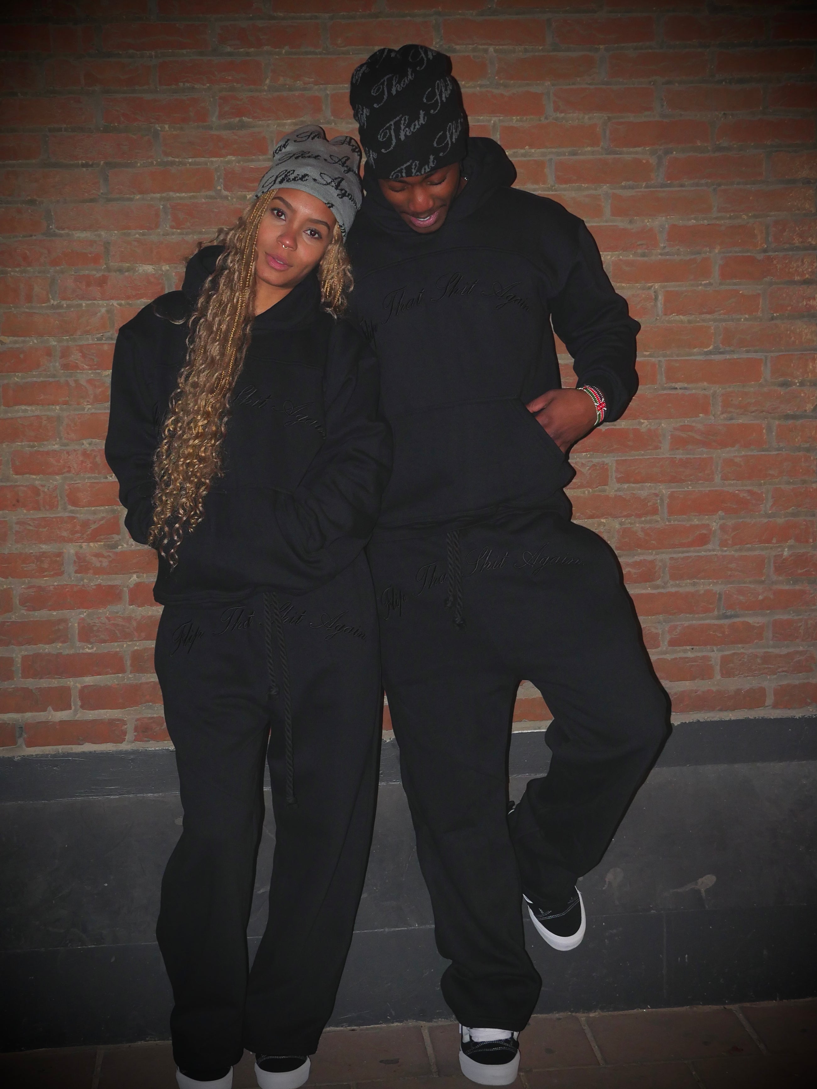 Pantalones “Flip That Shit Again”-NEGRO