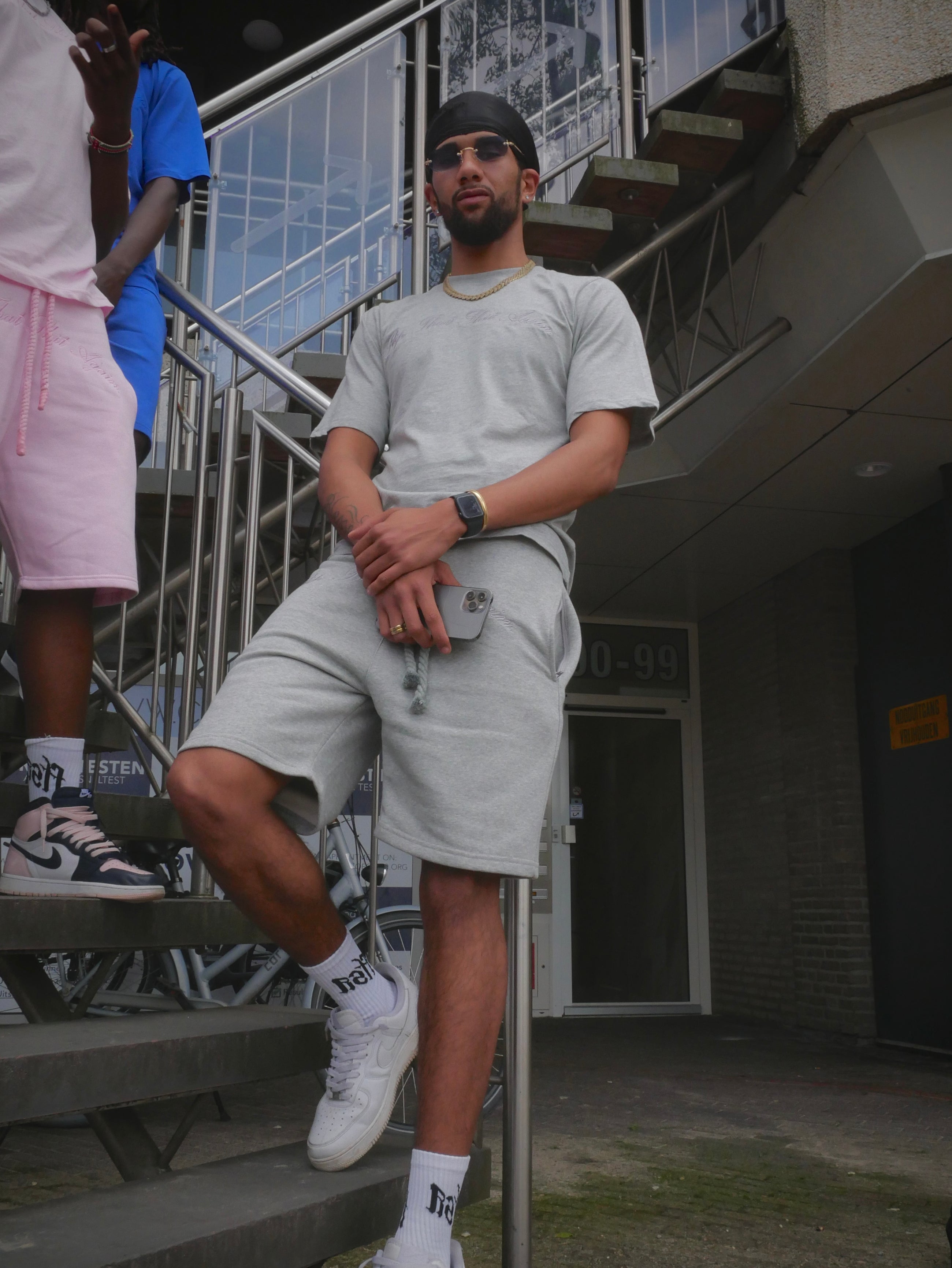 "Flip That Shit Again." Shorts - GREY