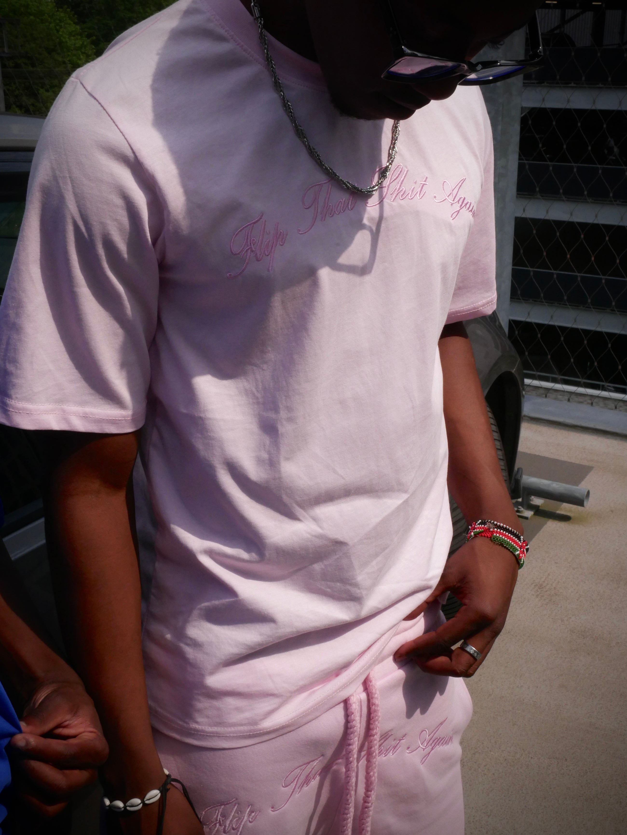 "Flip That Shit Again." T Shirt - PINK