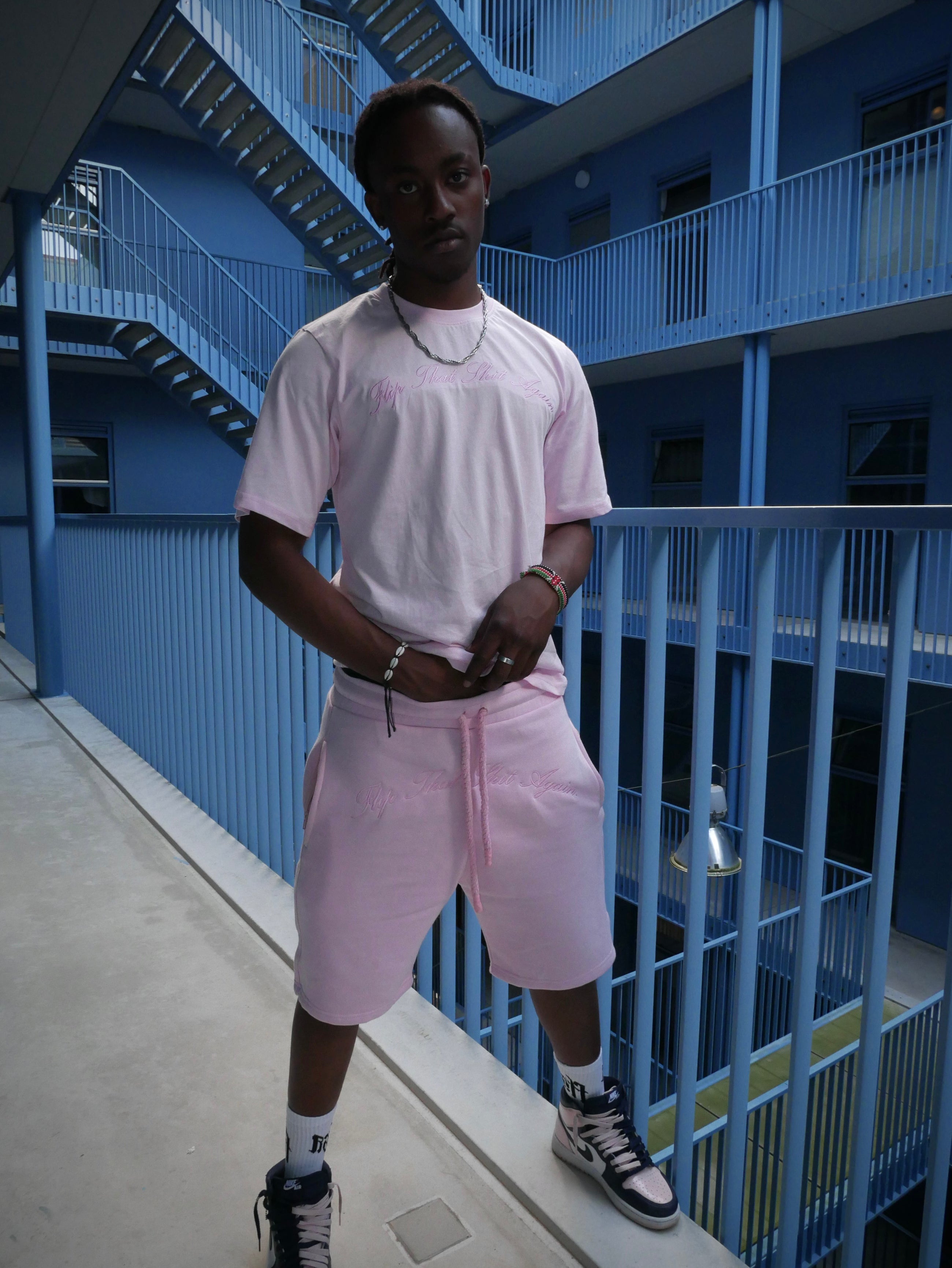 "Flip That Shit Again." Shorts - PINK