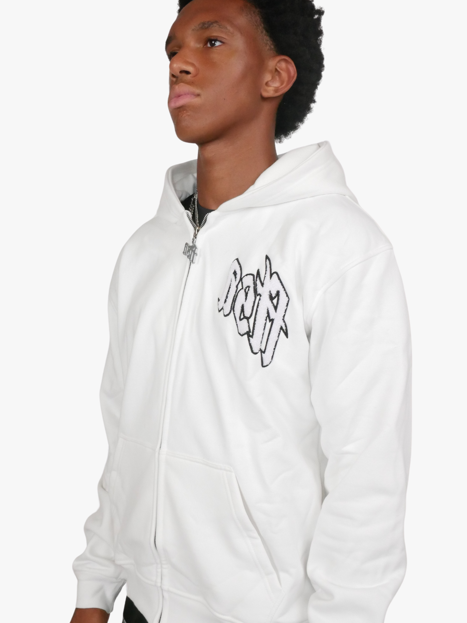 FTSA Zipped Hoodie - WHITE