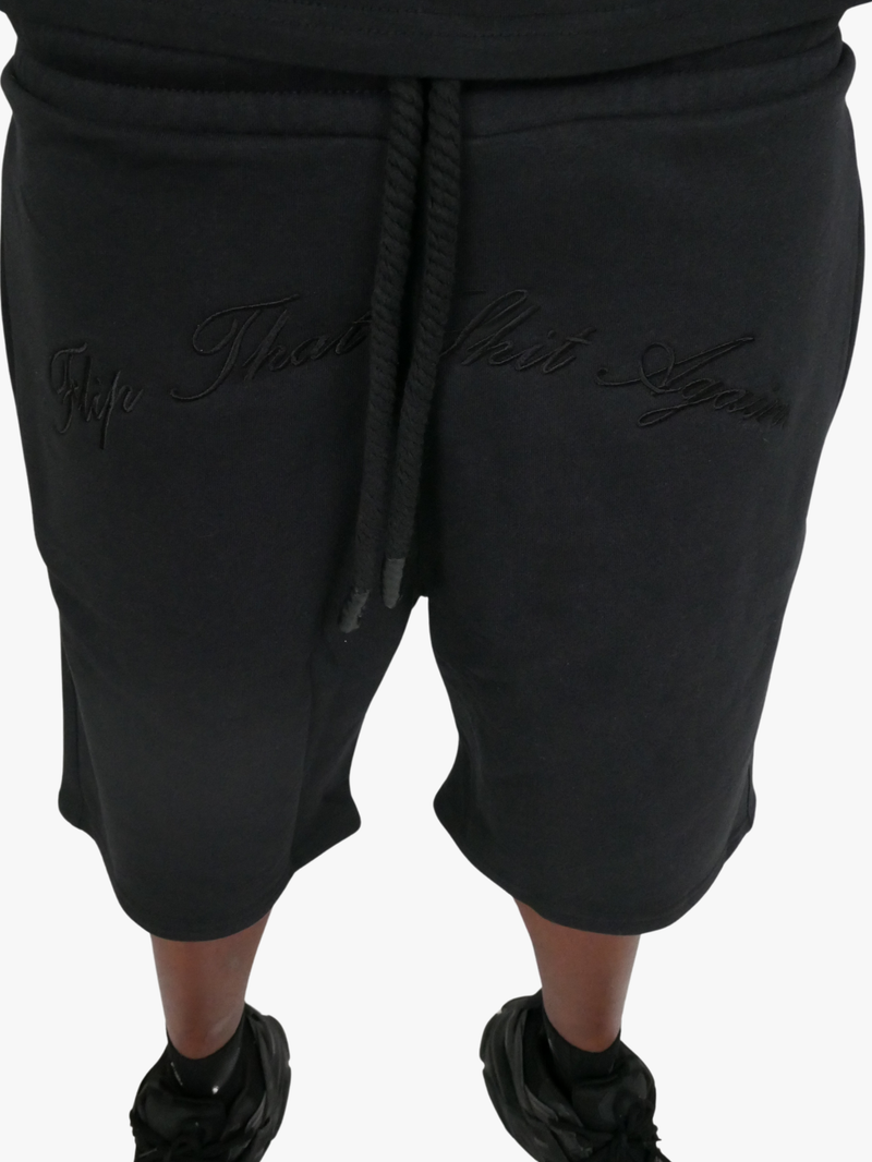 "Flip That Shit Again." Shorts - BLACK