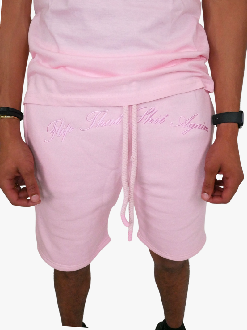 "Flip That Shit Again." Shorts - PINK