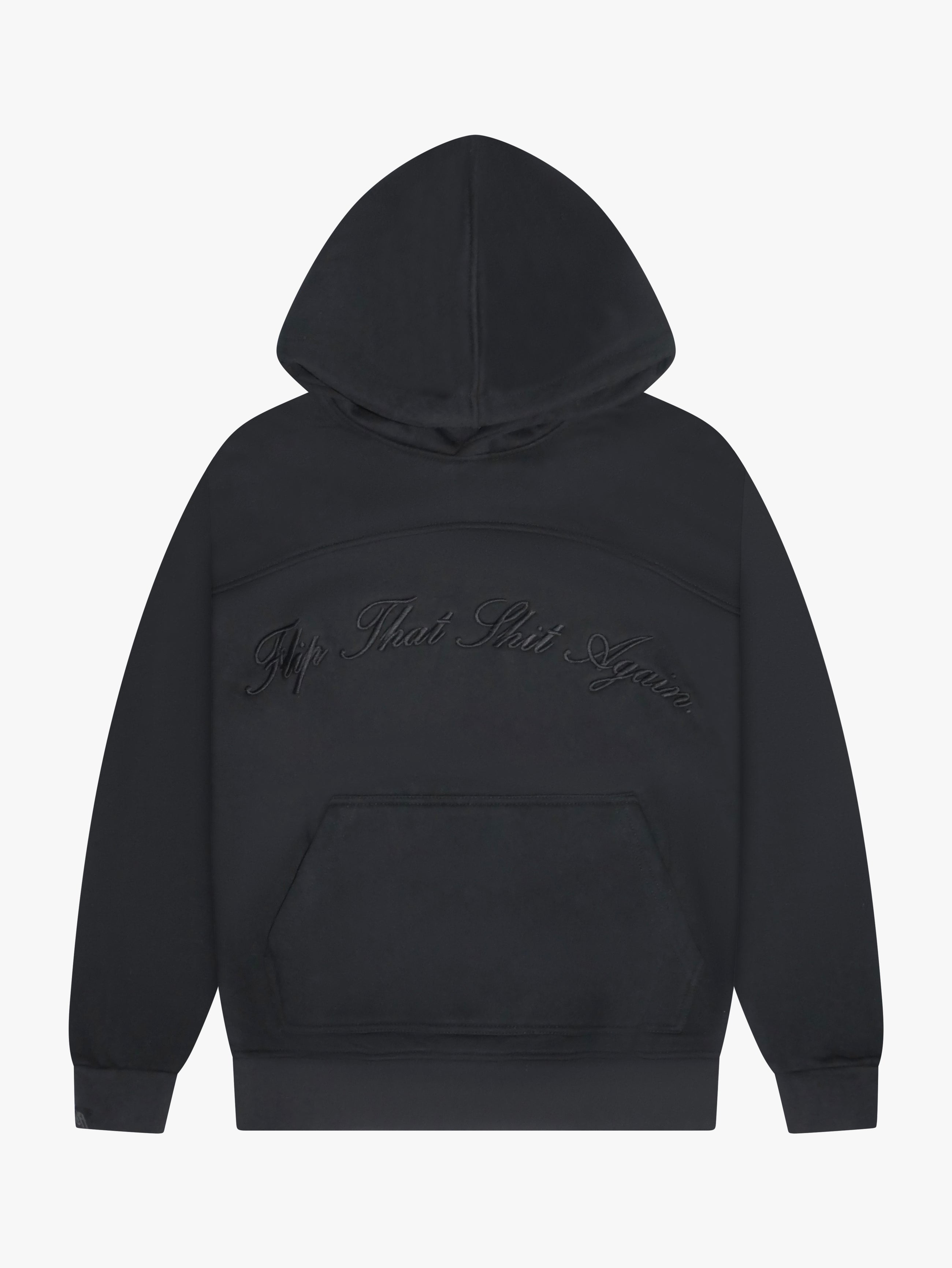 "Flip That Shit Again" Hoodie-Schwarz