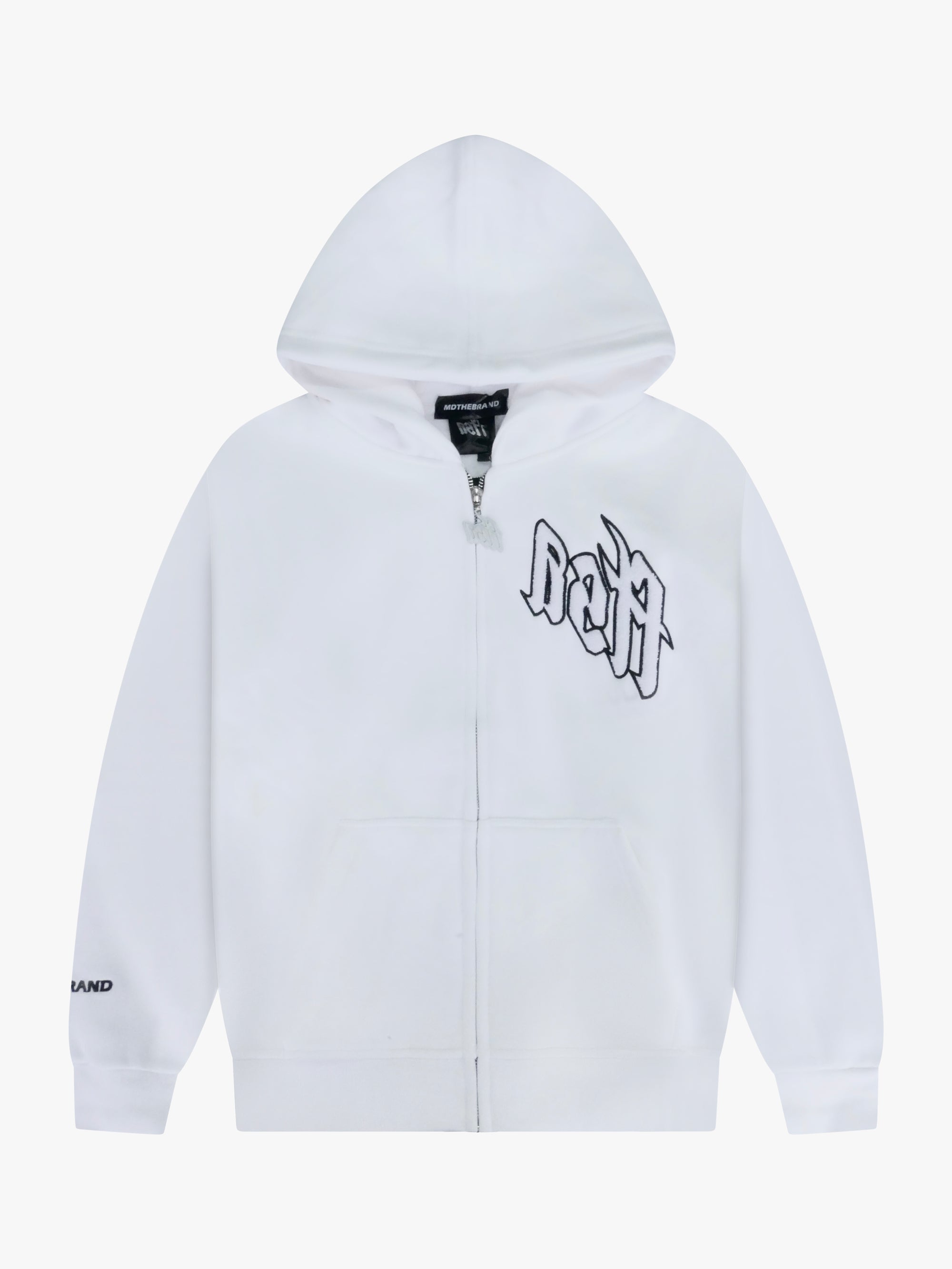 FTSA Zipped Hoodie - WHITE