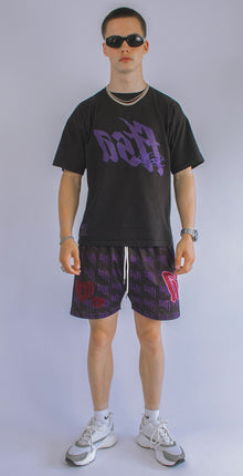 Shorts in rete "FTSA"-Nero