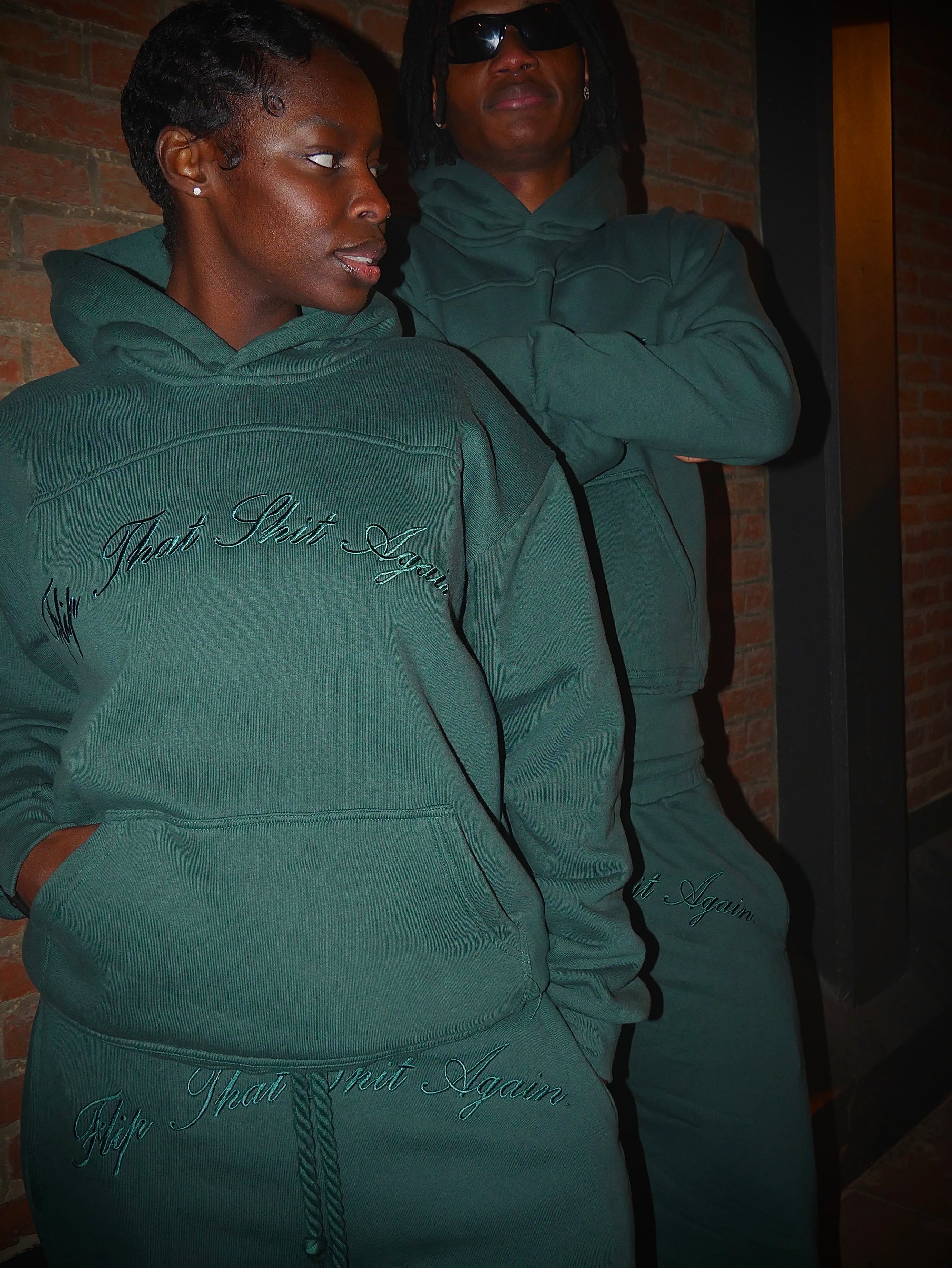 “Flip That Shit Again” Hoodie  - GREEN