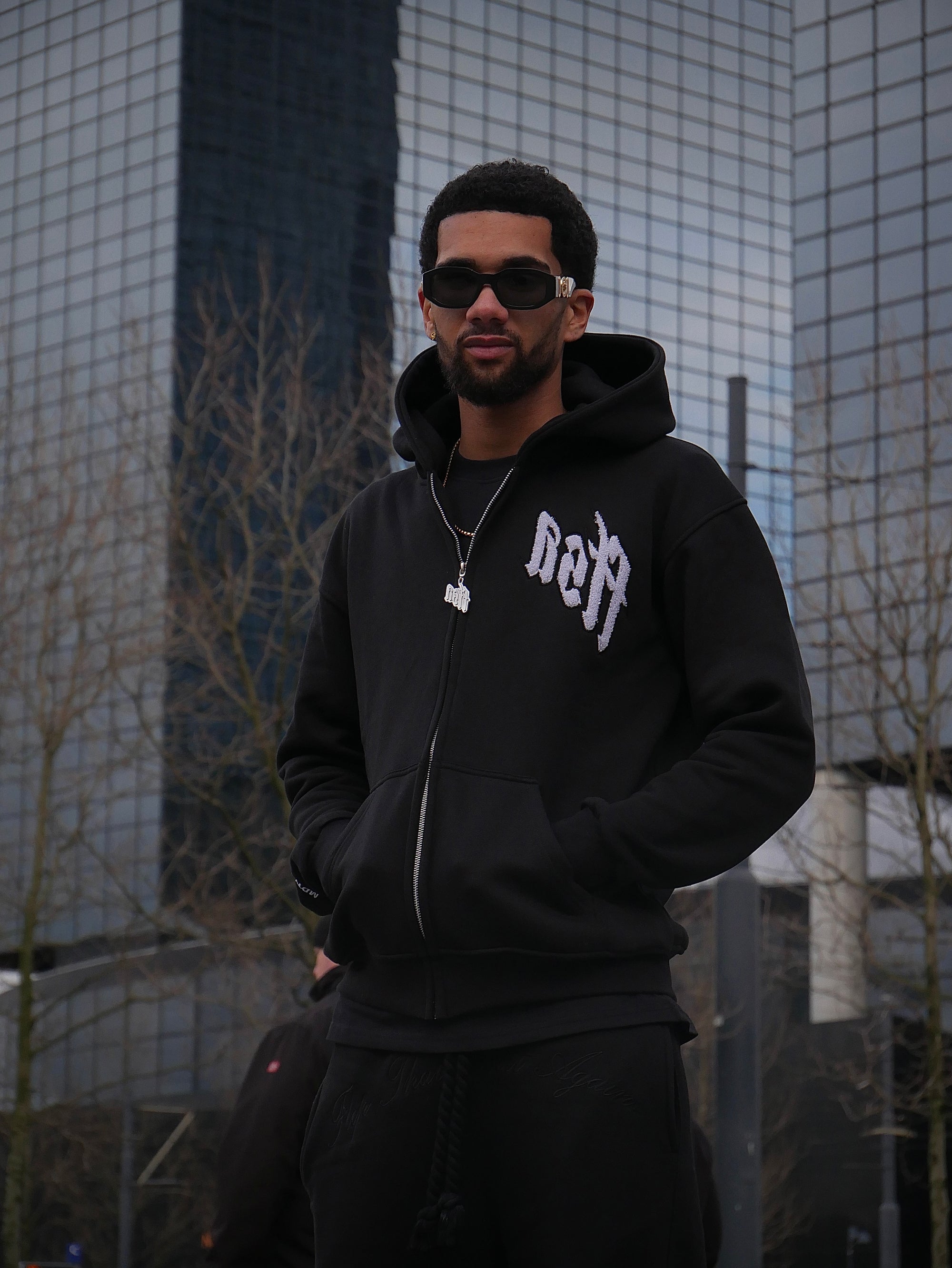 FTSA Zipped Hoodie - BLACK