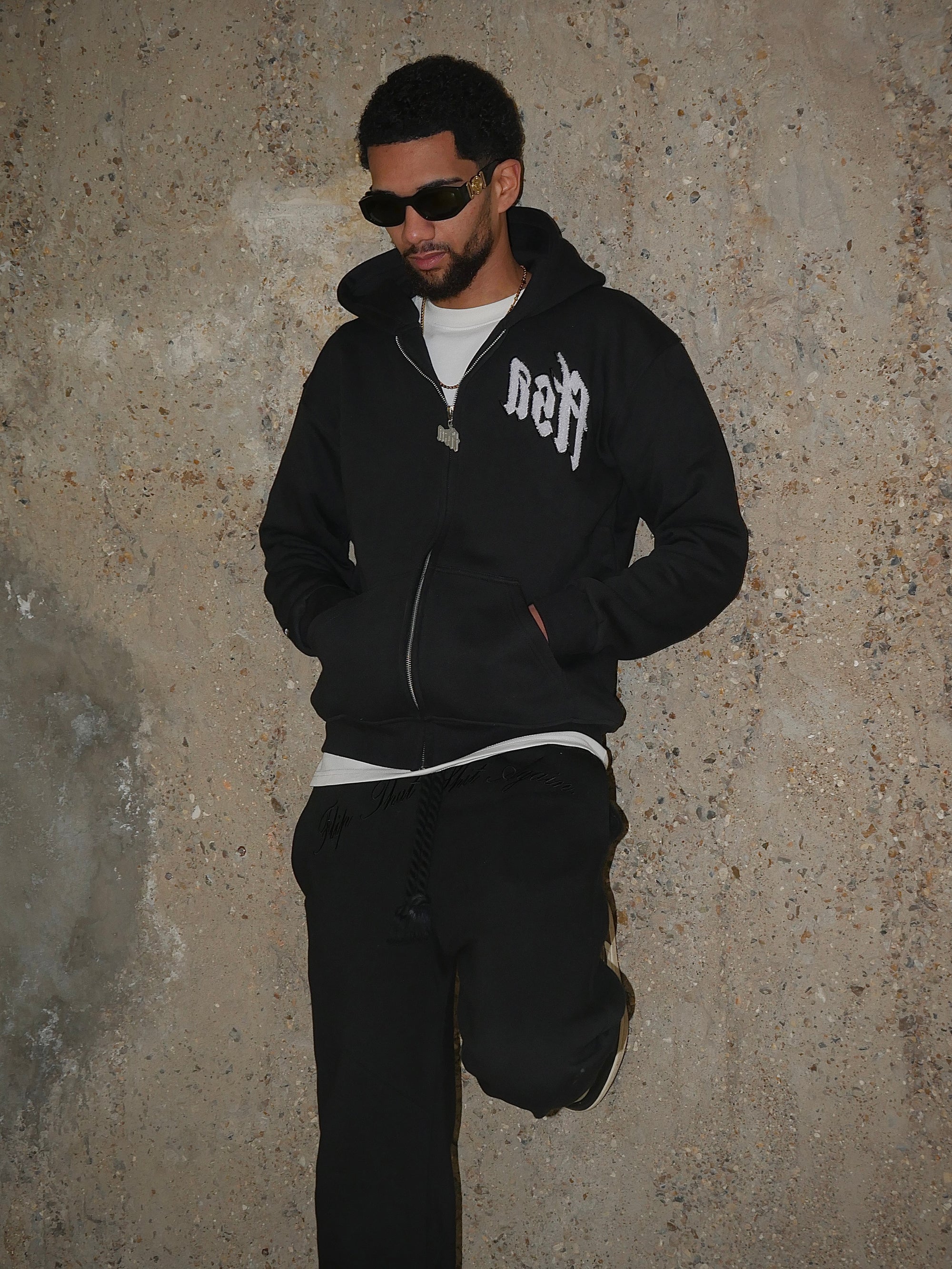 FTSA Zipped Hoodie - BLACK