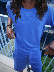 "Flip That Shit Again." Shorts - BLUE