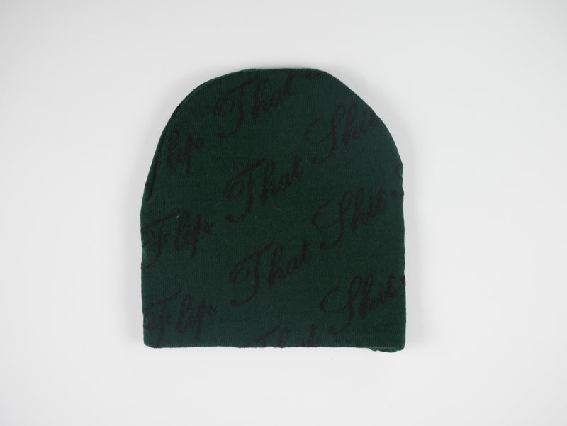 "Flip That Shit Again." Beanie - Green