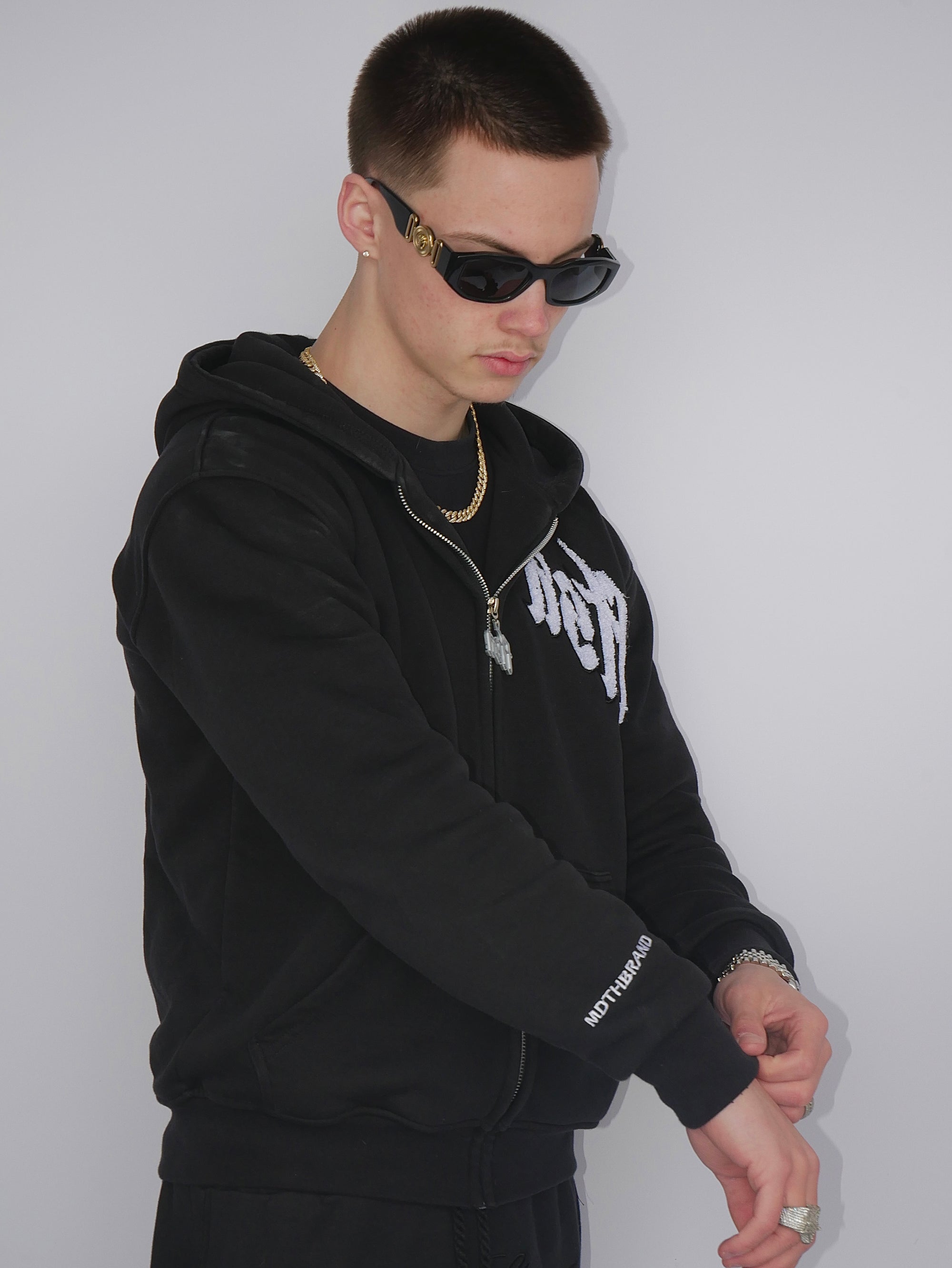 FTSA Zipped Hoodie - BLACK